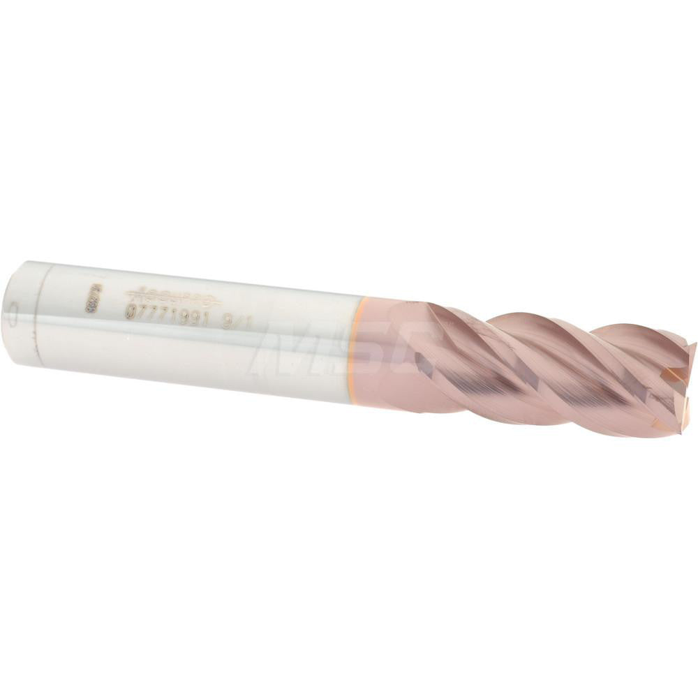 Accupro 07771991 Square End Mill 9/16'' Dia, 1-1/4'' LOC, 9/16'' Shank Dia, 3-1/2'' OAL, 4 Flutes, Solid Carbide