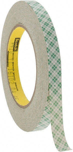 3M 7000049272 Natural Double-Sided Paper Tape 1/2" Wide, 36 yd Long, 5 mil Thick, Rubber Adhesive