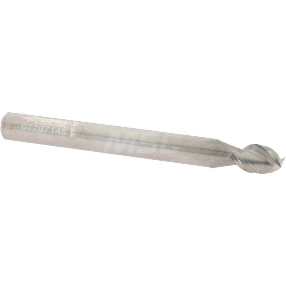 Accupro 313010 Square End Mill 1/4" Dia, 3/8" LOC, 2 Flute, Solid Carbide