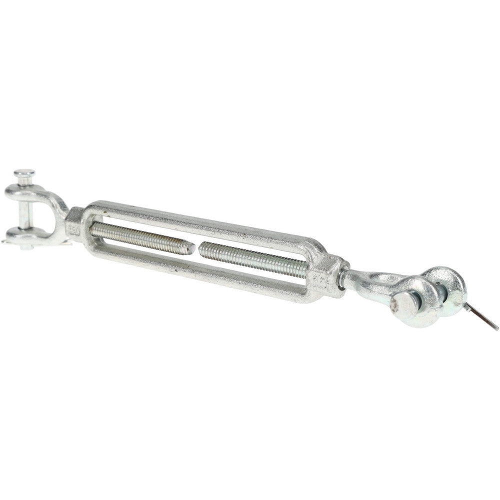 Cleveland-City Forge Inc 11104 500 Lb Load Limit, 1/4" Thread Diam, 4" Take Up, Steel Jaw & Jaw Turnbuckle