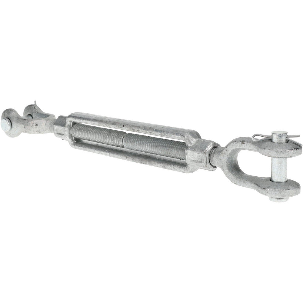 Edward W. Daniel Co 11128 3,500 Lb Load Limit, 5/8" Thread Diam, 6" Take Up, Steel Jaw & Jaw Turnbuckle
