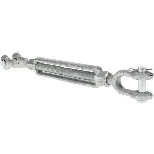 Edward W. Daniel Co 11128 3,500 Lb Load Limit, 5/8" Thread Diam, 6" Take Up, Steel Jaw & Jaw Turnbuckle
