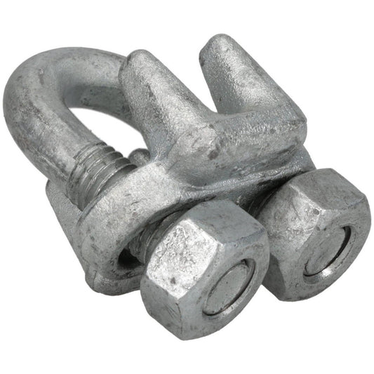 Chicago Hardware & Fixture 23485-6 Wire Rope Clip 7/16" Rope Dia, Forged Steel