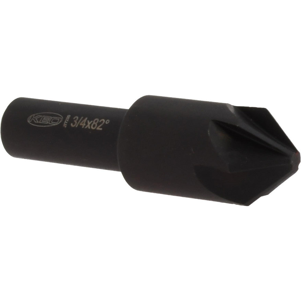 Keo 919-000-352 Countersink 3/4" Head Dia, 82.00 deg Included Angle, 6 Flute, High-Speed Steel, Right Hand Cut