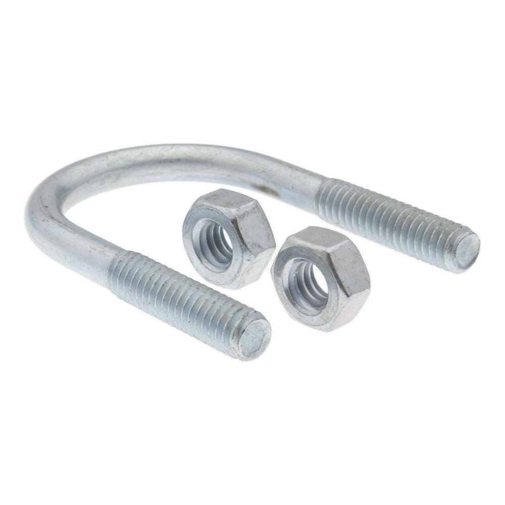 Chicago Hardware & Fixture 50020-3 Round U-Bolt Without Mount Plate, 1/4-20 UNC, 1" Thread Length, for 3/4" Pipe, 1.13" Inside Width, Steel