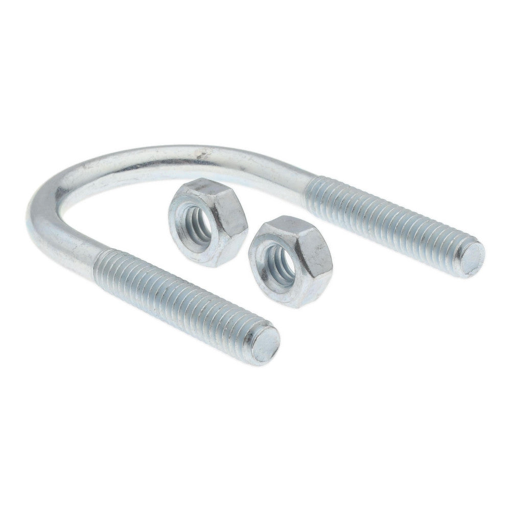 Chicago Hardware & Fixture 50026-5 Round U-Bolt Without Mount Plate, 1/4-20 UNC, 1-1/4" Thread Length, for 3/4" Pipe, 1-1/4" Inside Width, Steel