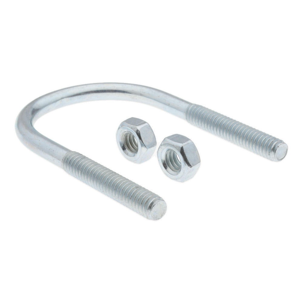 Chicago Hardware & Fixture 50029-6 Round U-Bolt Without Mount Plate, 1/4-20 UNC, 1-3/8" Thread Length, for 1" Pipe, 1-1/2" Inside Width, Steel