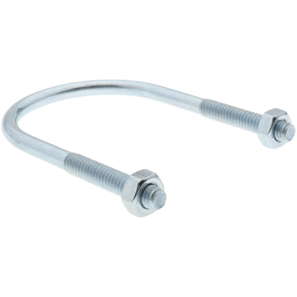 Chicago Hardware & Fixture 50035-7 Round U-Bolt Without Mount Plate, 1/4-20 UNC, 1-3/8" Thread Length, for 1-1/2" Pipe, 2" Inside Width, Steel