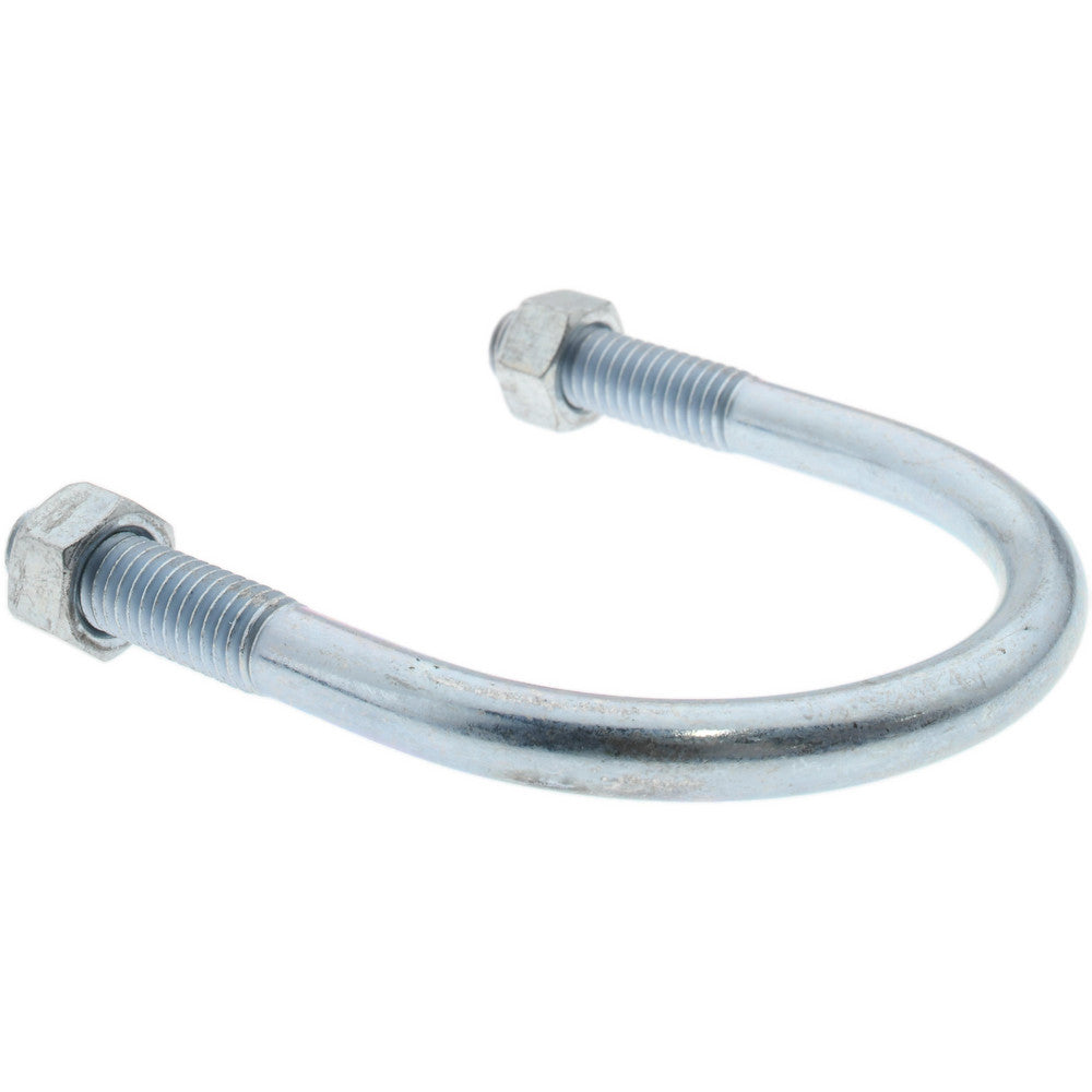 Chicago Hardware & Fixture 50089-0 Round U-Bolt Without Mount Plate, 3/8-16 UNC, 1-1/4" Thread Length, for 2" Pipe, 2-1/2" Inside Width, Steel