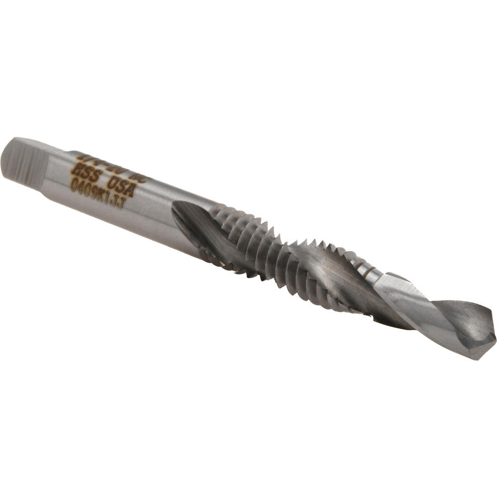 Titan USA TT70715 Combination Drill Tap 1/4-20, H3, 2B, 2 Flutes, High Speed Steel