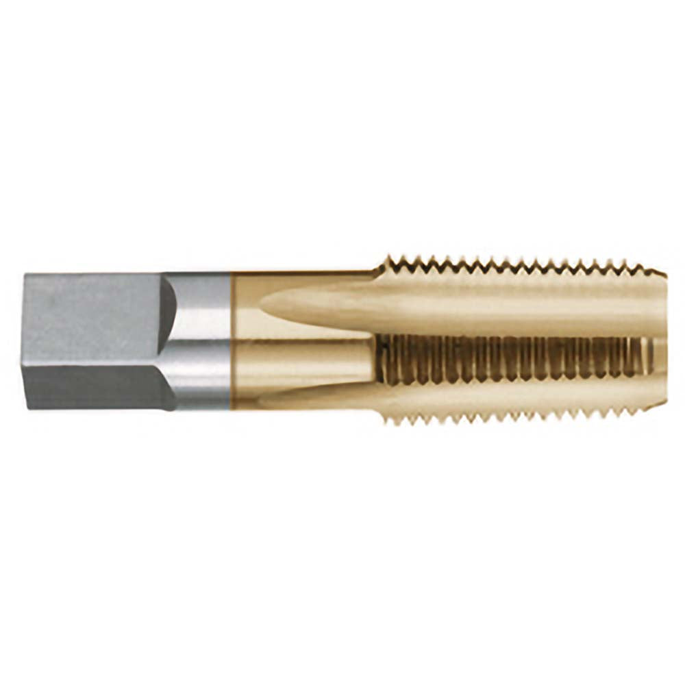 Titan USA TT93414TIN Standard Pipe Tap 1 - 11-1/2, NPT, 5 Flutes, High Speed Steel, TiN Finish