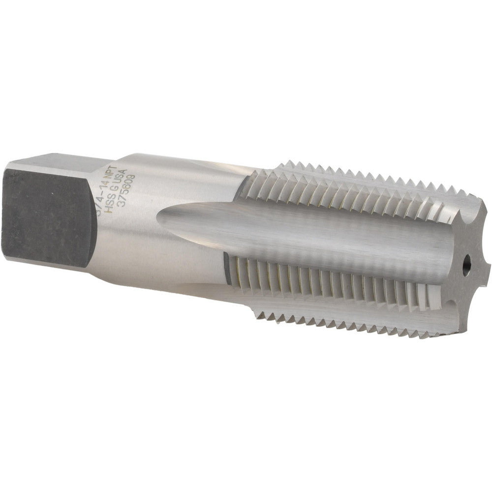 Titan USA TT93412 Standard Pipe Tap 3/4-14, NPT, Taper, 5 Flutes, High Speed Steel, Bright/Uncoated