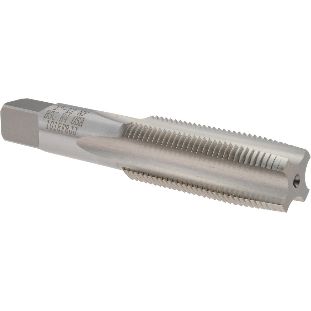 Titan USA TT90653 Straight Flute Tap 1-12 UNF, 4 Flute, Taper Chamfer, 2B/3B Class of Fit, HSS, Bright/Uncoated Finish