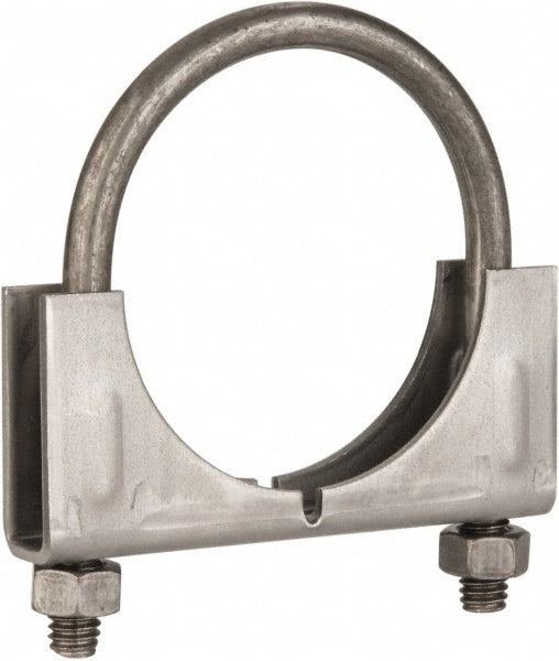 NuLine PC225T Round U-Bolt Clamping Mount, 5/16-18 UNC, 1" Thread Length, for 2-1/4" Pipe, 2.42" Inside Width, Steel