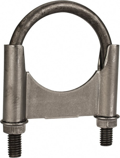 NuLine U225T Round U-Bolt Clamping Mount, 3/8-16 UNC, 1-1/2" Thread Length, for 2-1/4" Pipe, 2.42" Inside Width, Steel