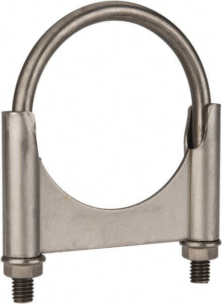 NuLine U300T Round U-Bolt Clamping Mount, 3/8-16 UNC, 1-1/2" Thread Length, for 3" Pipe, 3.17" Inside Width, Steel
