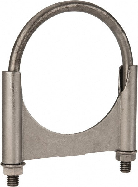NuLine U350T Round U-Bolt Clamping Mount, 3/8-16 UNC, 1-1/2" Thread Length, for 3-1/2" Pipe, 3.67" Inside Width, Steel