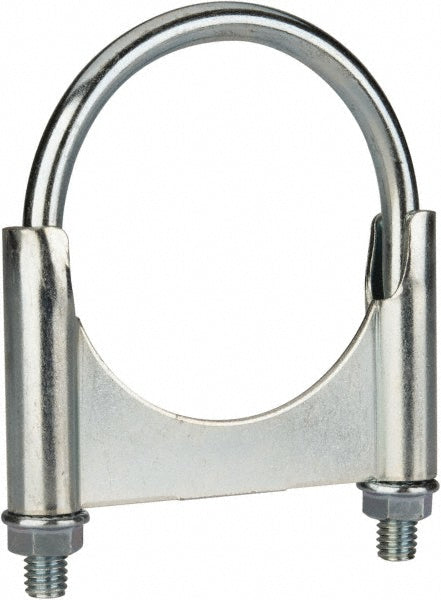 NuLine U300T1 Round U-Bolt Clamping Mount, 3/8-16 UNC, 1-1/2" Thread Length, for 3" Pipe, 3.17" Inside Width, Steel