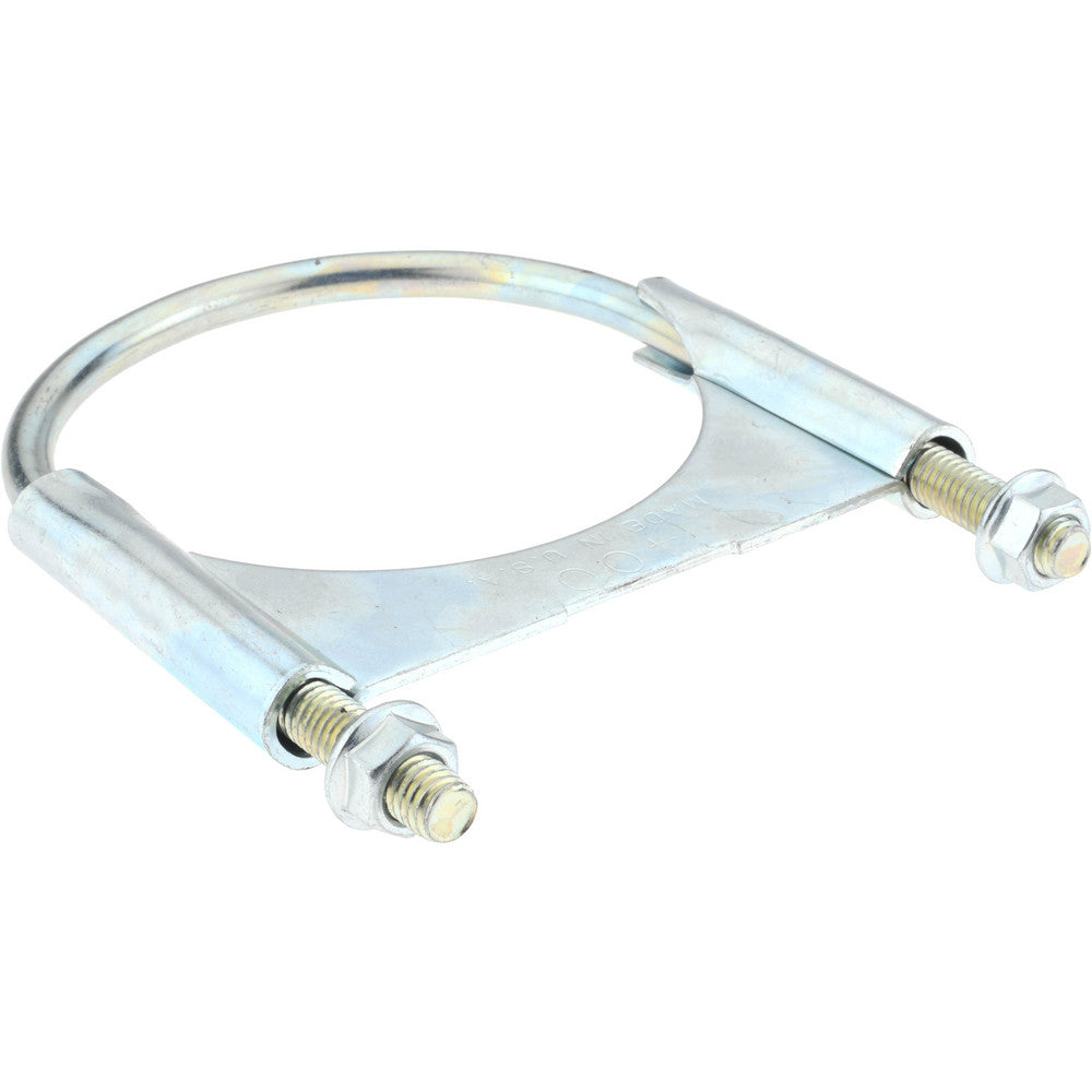 NuLine U400T1 Round U-Bolt Clamping Mount, 3/8-16 UNC, 1-1/2" Thread Length, for 4" Pipe, 4.17" Inside Width, Steel