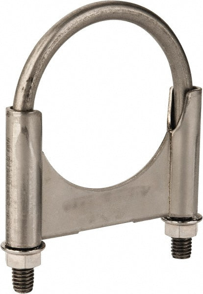 NuLine U275KSS Round U-Bolt Clamping Mount, 3/8-16 UNC, 1-1/2" Thread Length, for 2-3/4" Pipe, 2.92" Inside Width, Stainless Steel