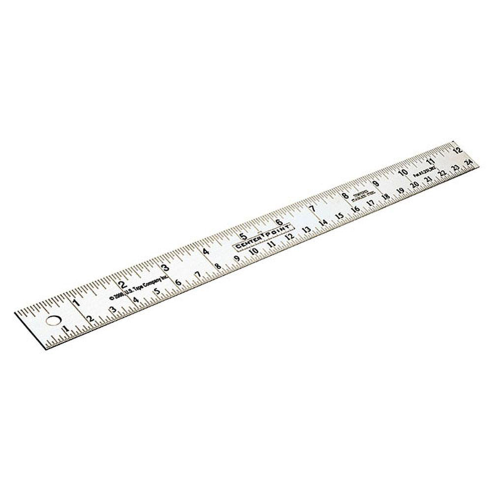 US Tape 50001MSC Steel Rule 12" OAL, English Graduation, Rigid, 1" OAW