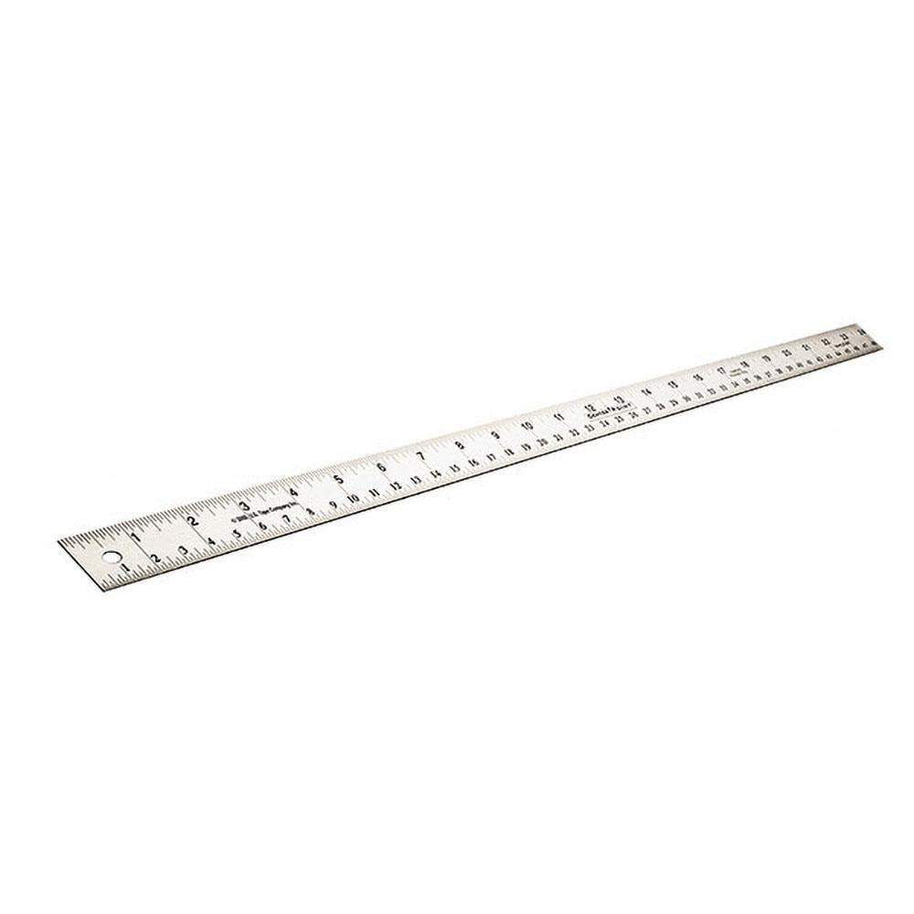 US Tape 50002 Steel Rule 24" OAL, English Graduation, Rigid, 1" OAW