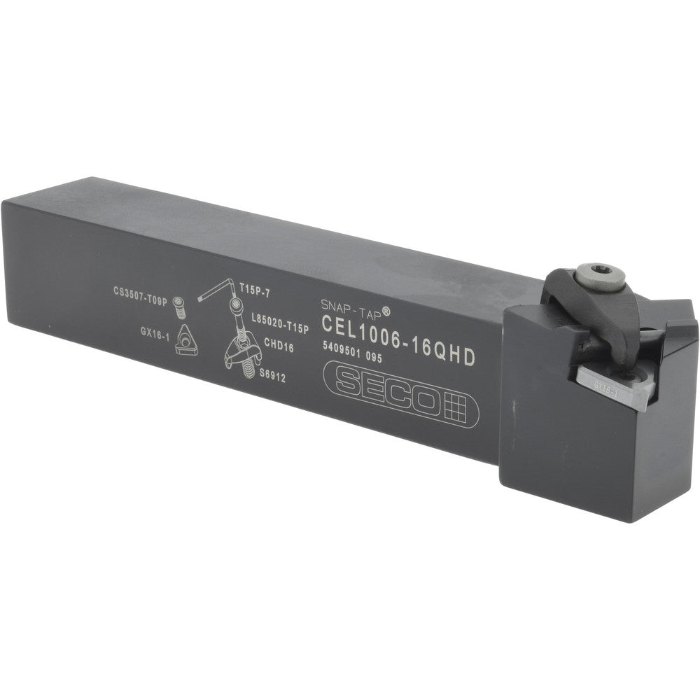Seco 02462852 Indexable Threading Toolholder External, Left Hand, Uses 1 Inserts, 1 x 1" Shank