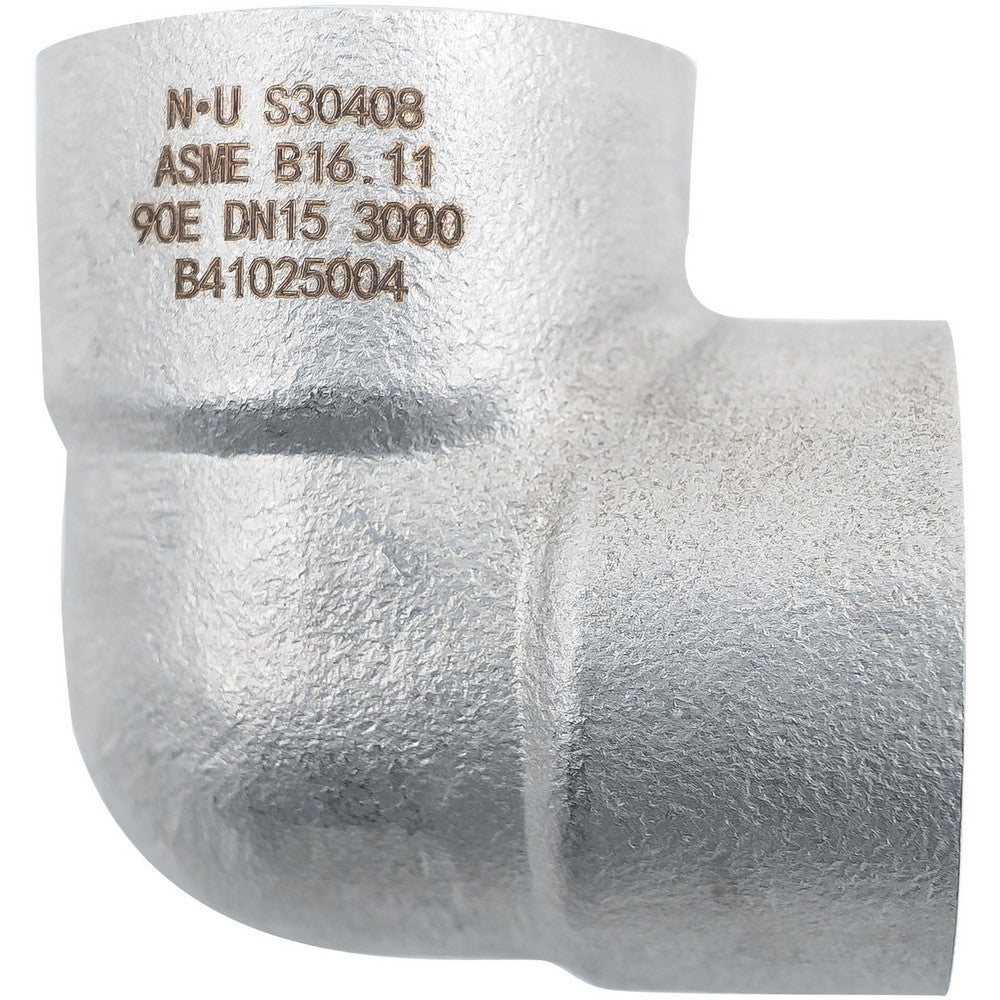 Value Collection LD90FF 8-NPT-3000 Pipe 90 &deg Elbow 1/4" Fitting, 304 & 304L Stainless Steel