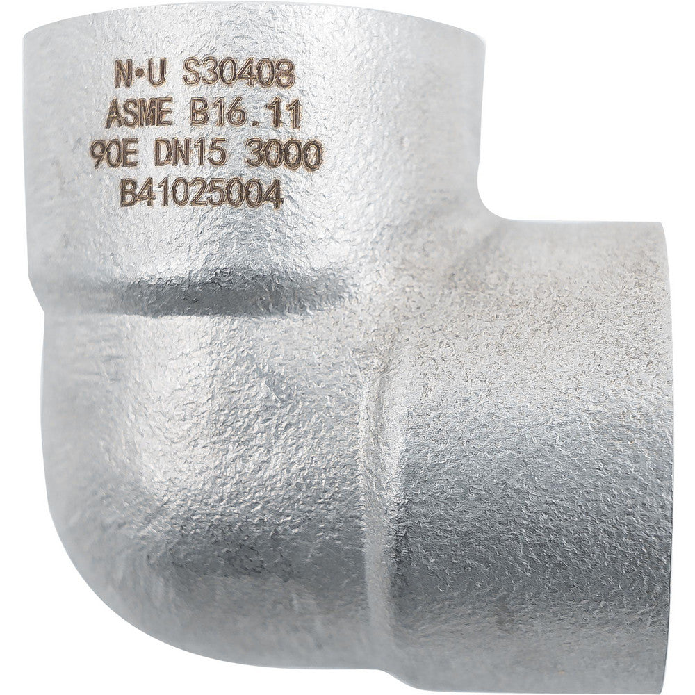 Value Collection LD90FF 15-NPT-3000 Pipe 90 &deg Elbow 1/2" Fitting, 304 & 304L Stainless Steel