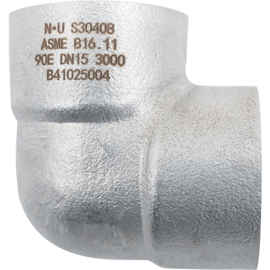 Value Collection LD90FF 15-NPT-3000 Pipe 90 &deg Elbow 1/2" Fitting, 304 & 304L Stainless Steel