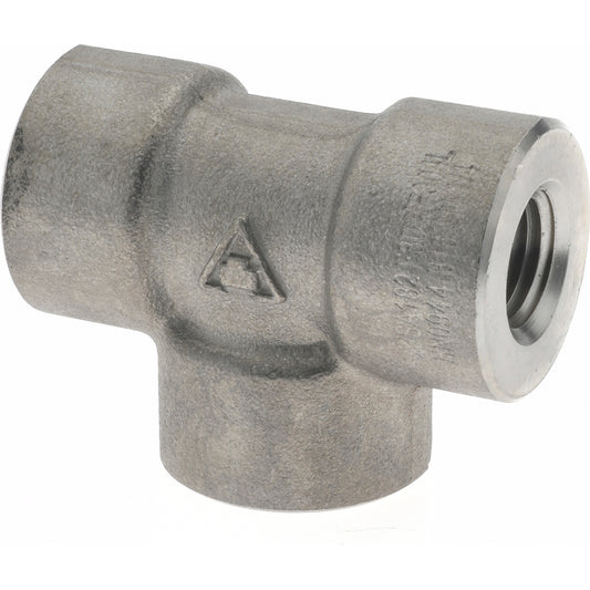 Merit Brass 3406D-04 Pipe Tee 1/4", 304 & 304L Stainless Steel