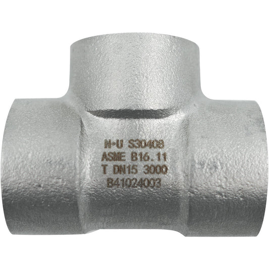 Value Collection LDTFFF  15-NPT-3000 Pipe Tee 1/2" Fitting, 304 & 304L Stainless Steel