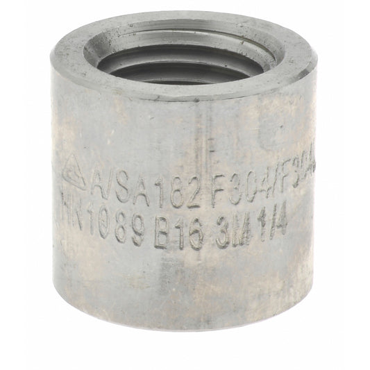 Merit Brass 3411HD-04 Pipe Half Coupling 1/4", 304 & 304L Stainless Steel