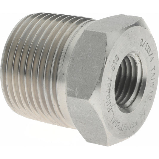 Merit Brass 3414D-1204 Pipe Bushing 3/4 x 1/4", 304 & 304L Stainless Steel