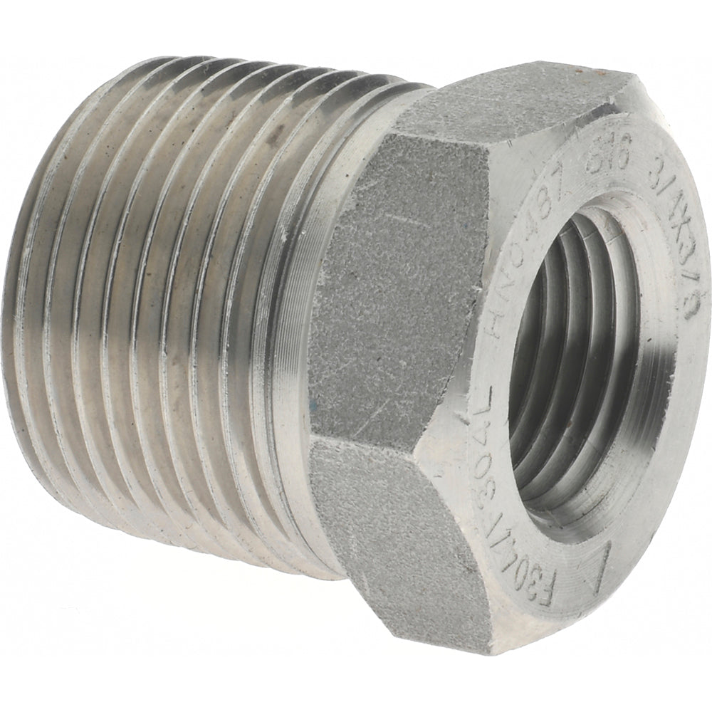 Merit Brass 3414D-1206 Pipe Bushing 3/4 x 3/8", 304 & 304L Stainless Steel