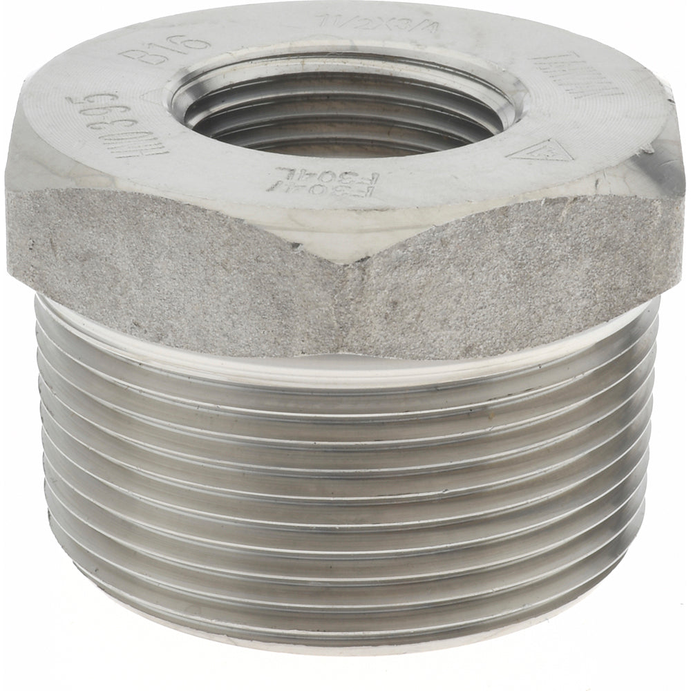 Merit Brass 3414D-2412 Pipe Bushing 1-1/2 x 3/4", 304 & 304L Stainless Steel