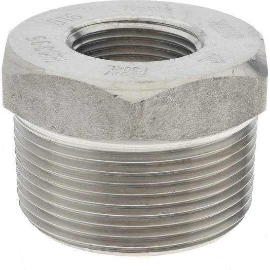 Merit Brass 3414D-2412 Pipe Bushing 1-1/2 x 3/4", 304 & 304L Stainless Steel