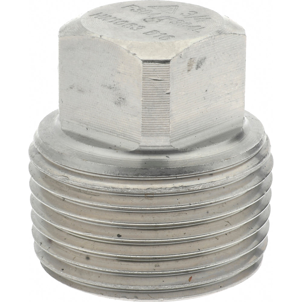Merit Brass 3417D-12 Pipe Square Head Plug 3/4", 304 & 304L Stainless Steel