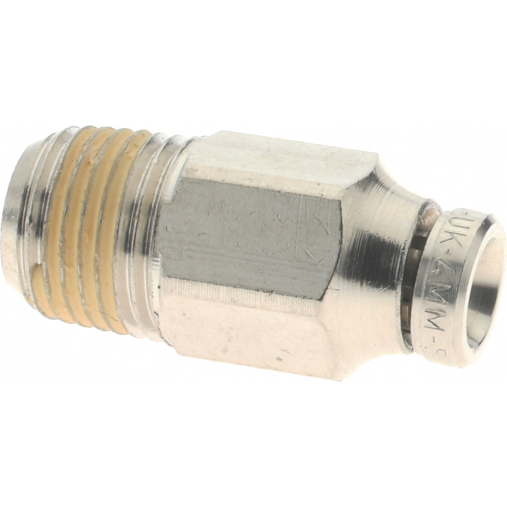 Norgren 101250418 Push-To-Connect Tube to Male & Tube to Male BSPT Tube Fitting Adapter, Straight, 1/8" Thread