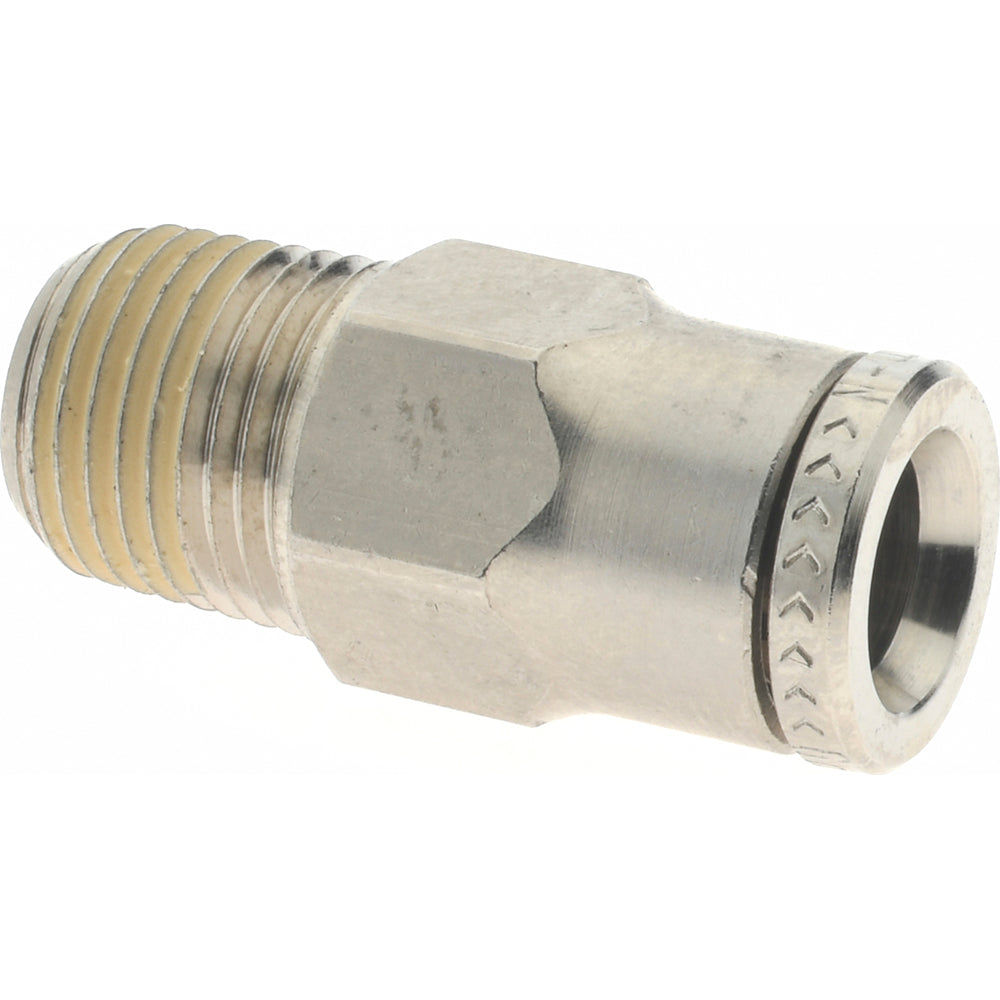 Norgren 104250618 Push-To-Connect Tube to Male & Tube to Male NPT Tube Fitting Pneumatic Male Adapter, 1/8" Thread