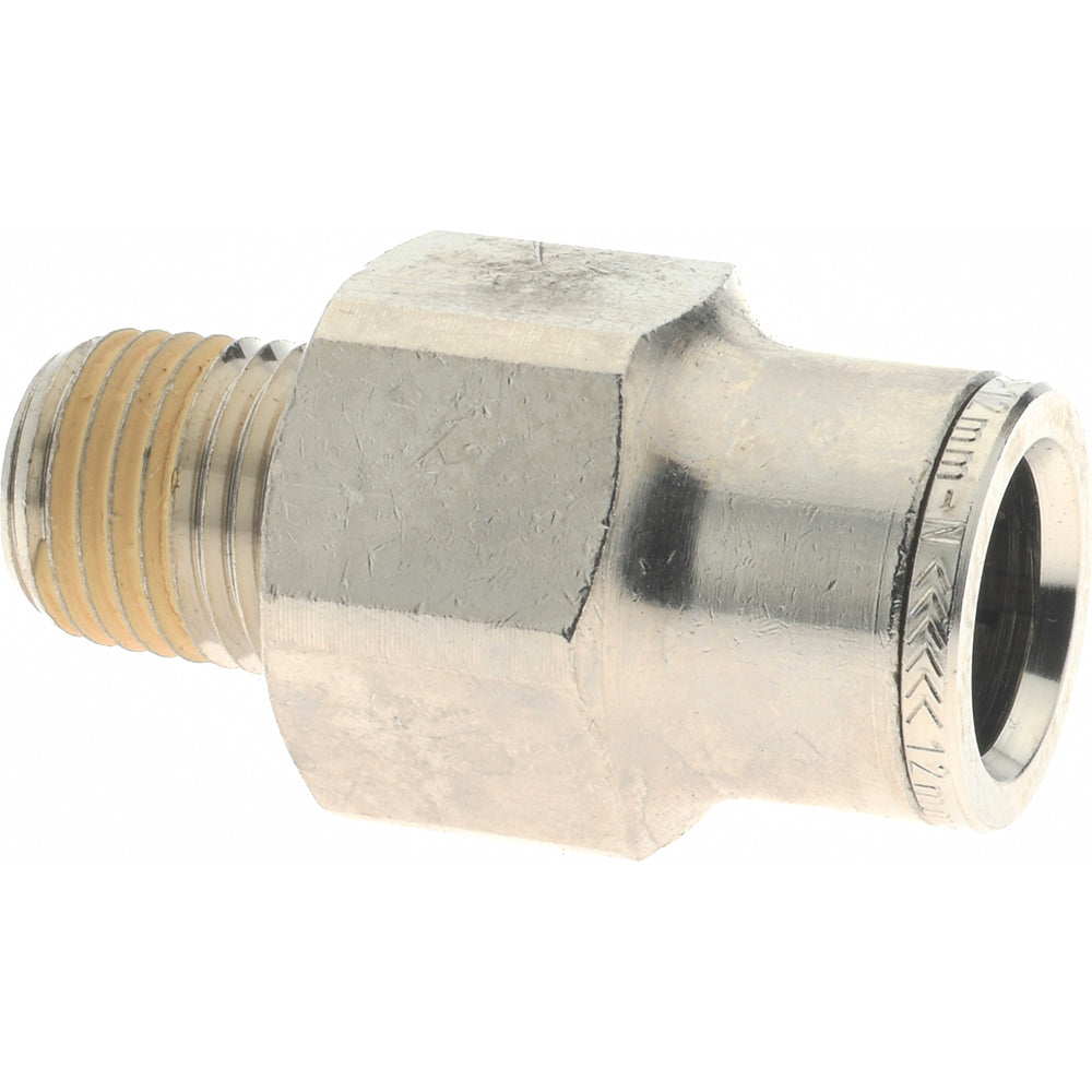 Norgren 104251228 Push-To-Connect Tube to Male & Tube to Male NPT Tube Fitting Pneumatic Male Adapter, 1/4" Thread