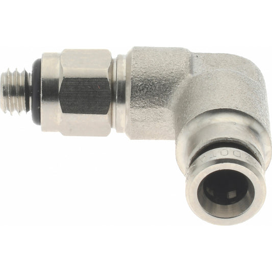 Norgren 102470405 Push-To-Connect Tube to Metric Thread Tube Fitting 90 &deg Swivel Elbow Adapter, M5 x 0.8 Thread