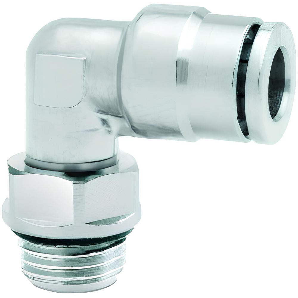 Norgren 102470428 Push-To-Connect Tube to Male & Tube to Male BSPP Tube Fitting 90 &deg Swivel Elbow Adapter, 1/4" Thread