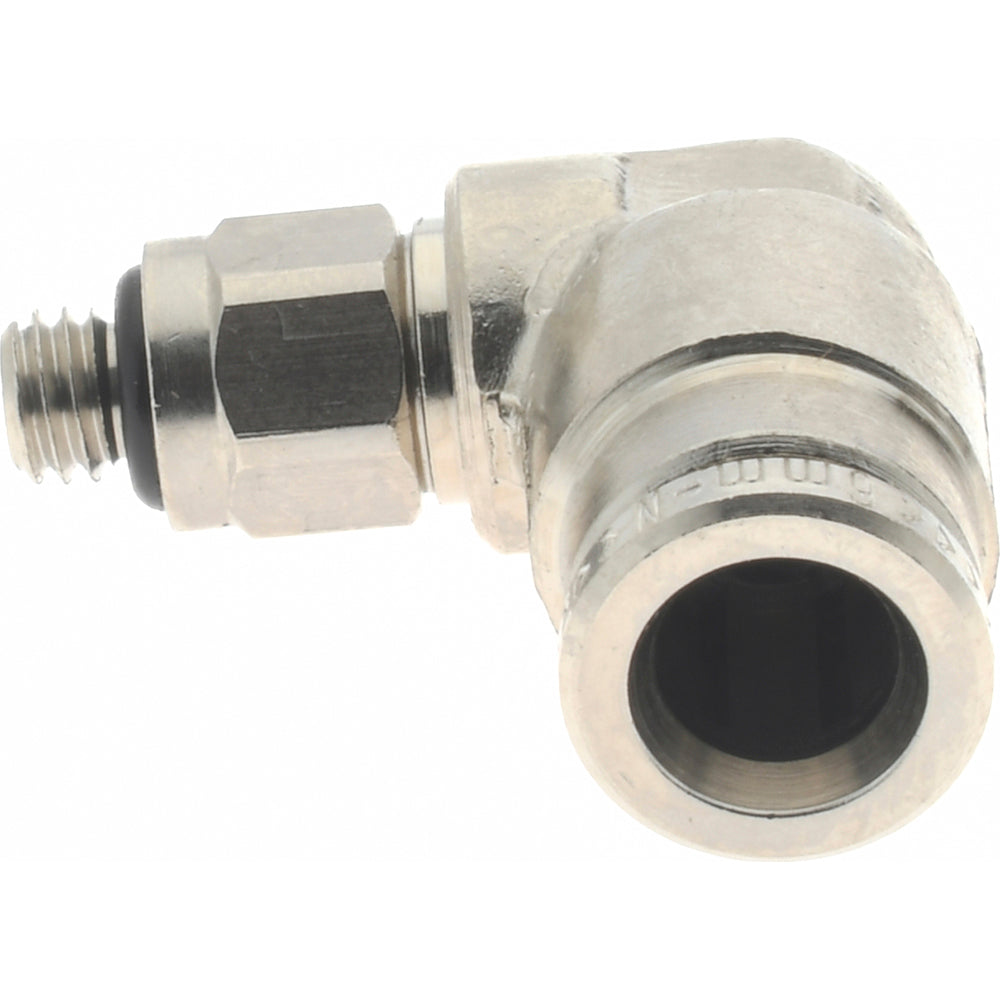 Norgren 102470605 Push-To-Connect Tube to Metric Thread Tube Fitting 90 &deg Swivel Elbow Adapter, M5 x 0.8 Thread