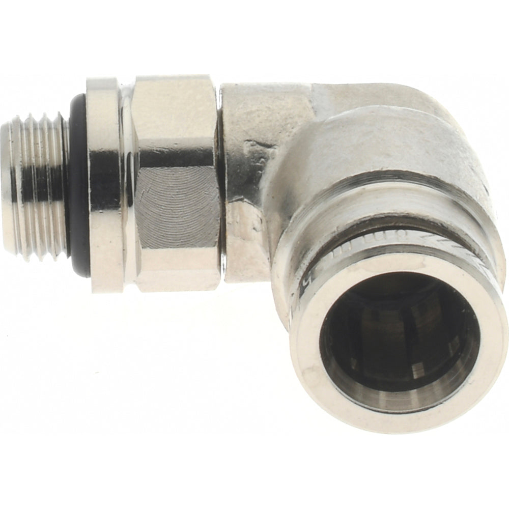 Norgren 102470818 Push-To-Connect Tube to Male & Tube to Male BSPP Tube Fitting 90 &deg Swivel Elbow Adapter, 1/8" Thread