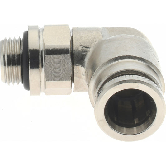 Norgren 102470818 Push-To-Connect Tube to Male & Tube to Male BSPP Tube Fitting 90 &deg Swivel Elbow Adapter, 1/8" Thread