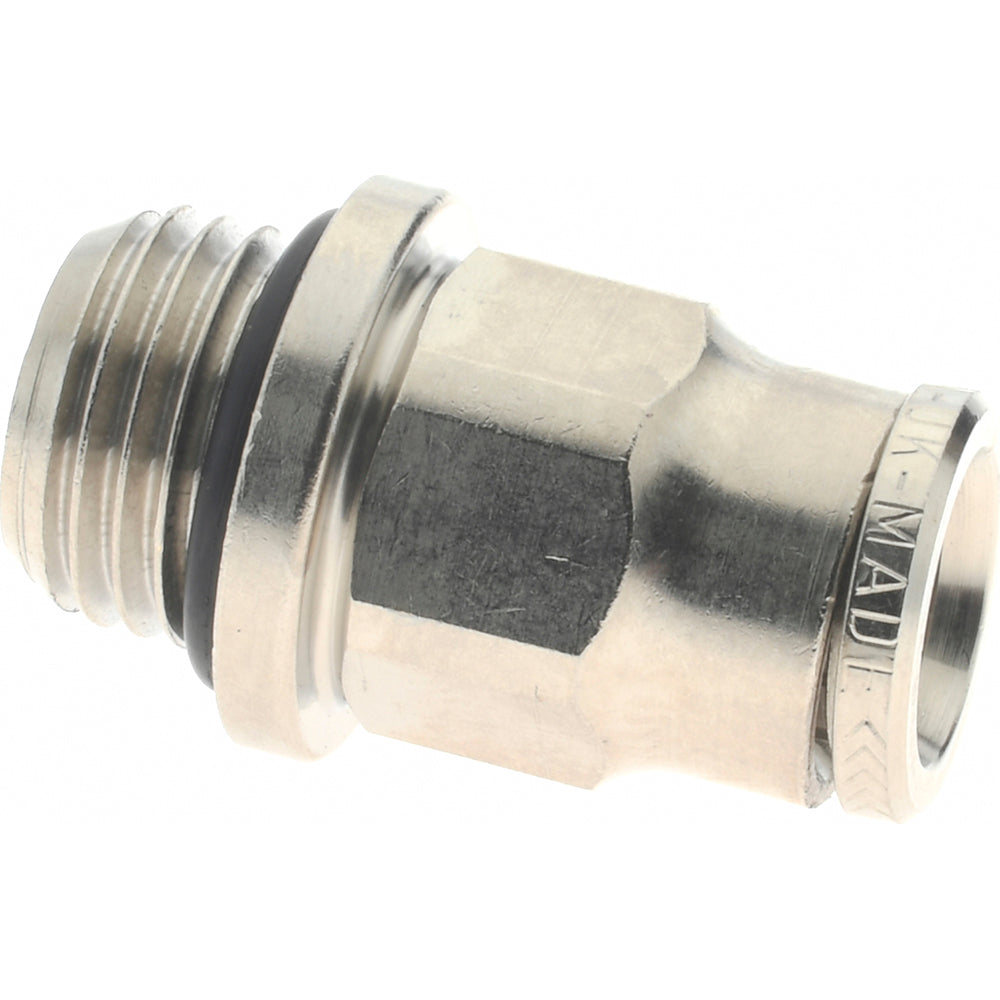 Norgren 102250828 Push-To-Connect Tube to Male & Tube to Male BSPP Tube Fitting Adapter, Straight, 1/4" Thread