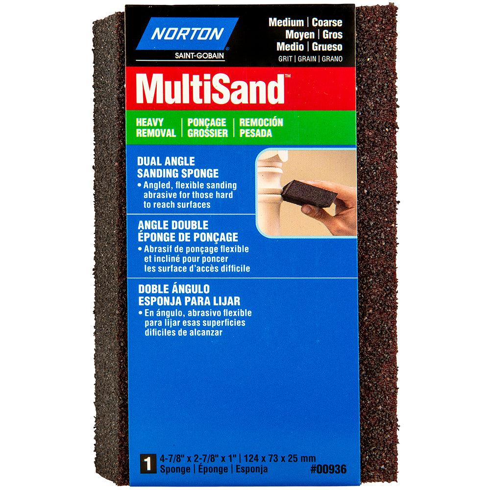 Norton 07660700936 Sanding Sponge 2-7/8" Wide, 4-7/8" Long, 1" Thick