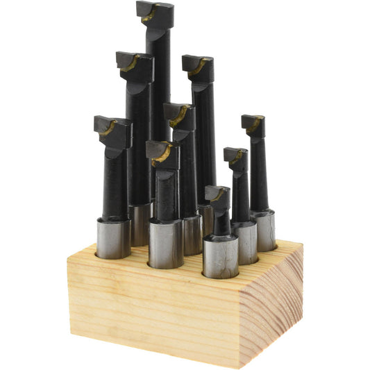 Value Collection 375-1202 5/16 to 9/16" Min Dia, 3/4 to 3" Max Depth, 1/2" Shank Dia, 2-1/4 to 4-1/2" OAL Boring Bar Set