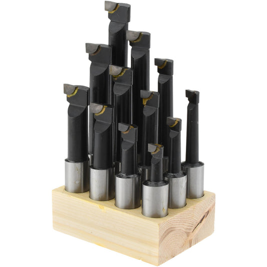 Value Collection 375-1602 7/16 to 13/16" Min Dia, 1-1/8 to 4-1/2" Max Depth, 3/4" Shank Dia, 3-1/8 to 6-1/2" OAL Boring Bar Set